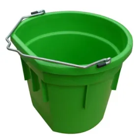 Master Rancher MR20QP/FSB-LIMEGRN 20-Quart Lime Green Flat Back Sided Utility Bucket Pail - Quantity of 10