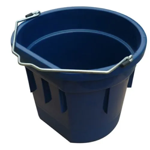 Master Rancher MR20QTP/FSB-DRKBLUE 20-Quart Dark Blue Flat Back Sided Utility Bucket Pail - Quantity of 2