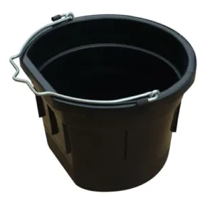 Master Rancher MR8QP/FSB-BLK 8-Quart Black Poly Resin Farm & Ranch Flat Sided Utility Bucket Pail - Quantity of 1