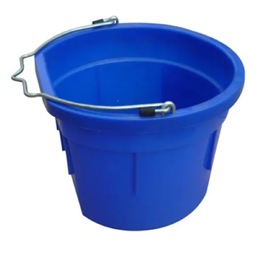 Master Rancher MR8QP/FSB-BLUE 8-Quart Blue Poly Resin Farm & Ranch Flat Sided Utility Bucket Pail - Quantity of 4