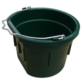 Master Rancher MR8QP/FSB-DRKGRN 8-Quart Dark Green Poly Resin Farm & Ranch Flat Sided Utility Bucket Pail - Quantity of 3