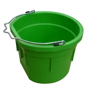 Master Rancher MR8QP/FSB-LIMEGRN 8-Quart Lime Green Poly Resin Farm & Ranch Flat Sided Utility Bucket Pail - Quantity of 10