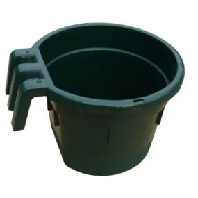 Master Rancher MR8QP/HFB-DRKGRN 8-Quart Poly Livestock Hanging Feed Bucket - Quantity of 6