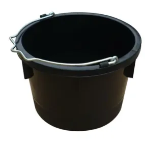 Master Rancher MR8QP/UB-BLK 8-Quart Black Poly Resin Farm & Ranch Utility Bucket Pail - Quantity of 10