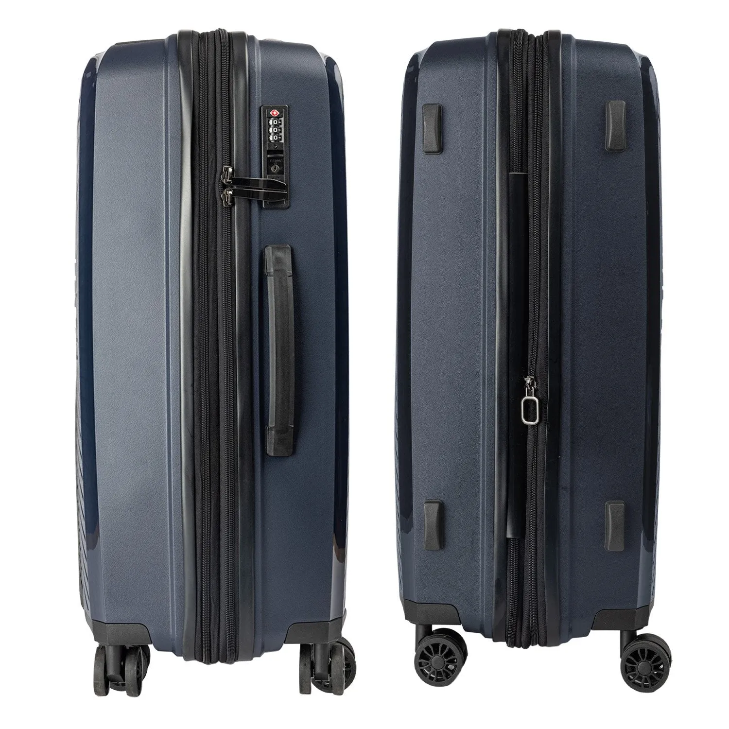 Olympus 3PC Astra Luggage Set Hard Shell Suitcase - Aegean Blue