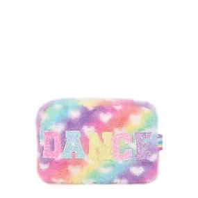 OMG Accessories - 'Dance' Heart-Printed Plush Pouch