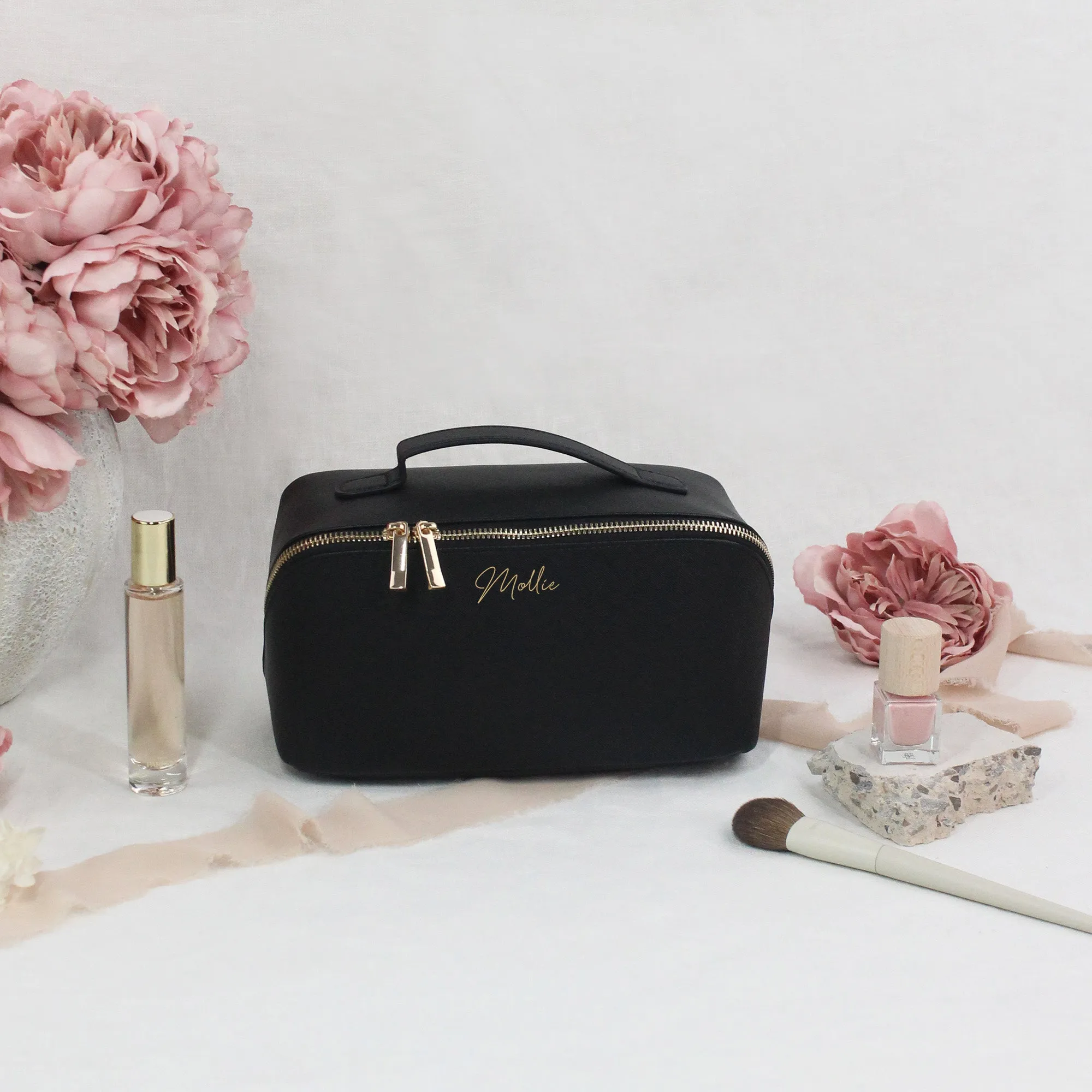 Personalised Luxury Flat Lay Bridesmaid Make Up Bag