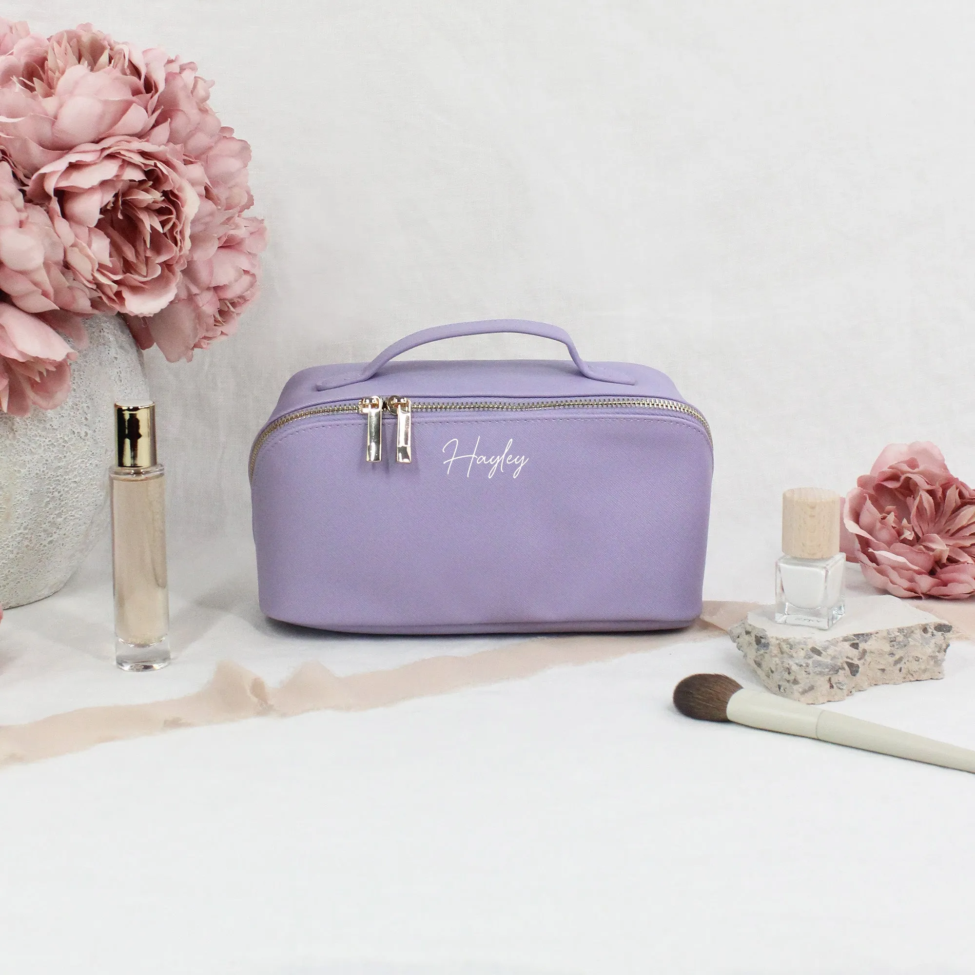 Personalised Luxury Flat Lay Bridesmaid Make Up Bag