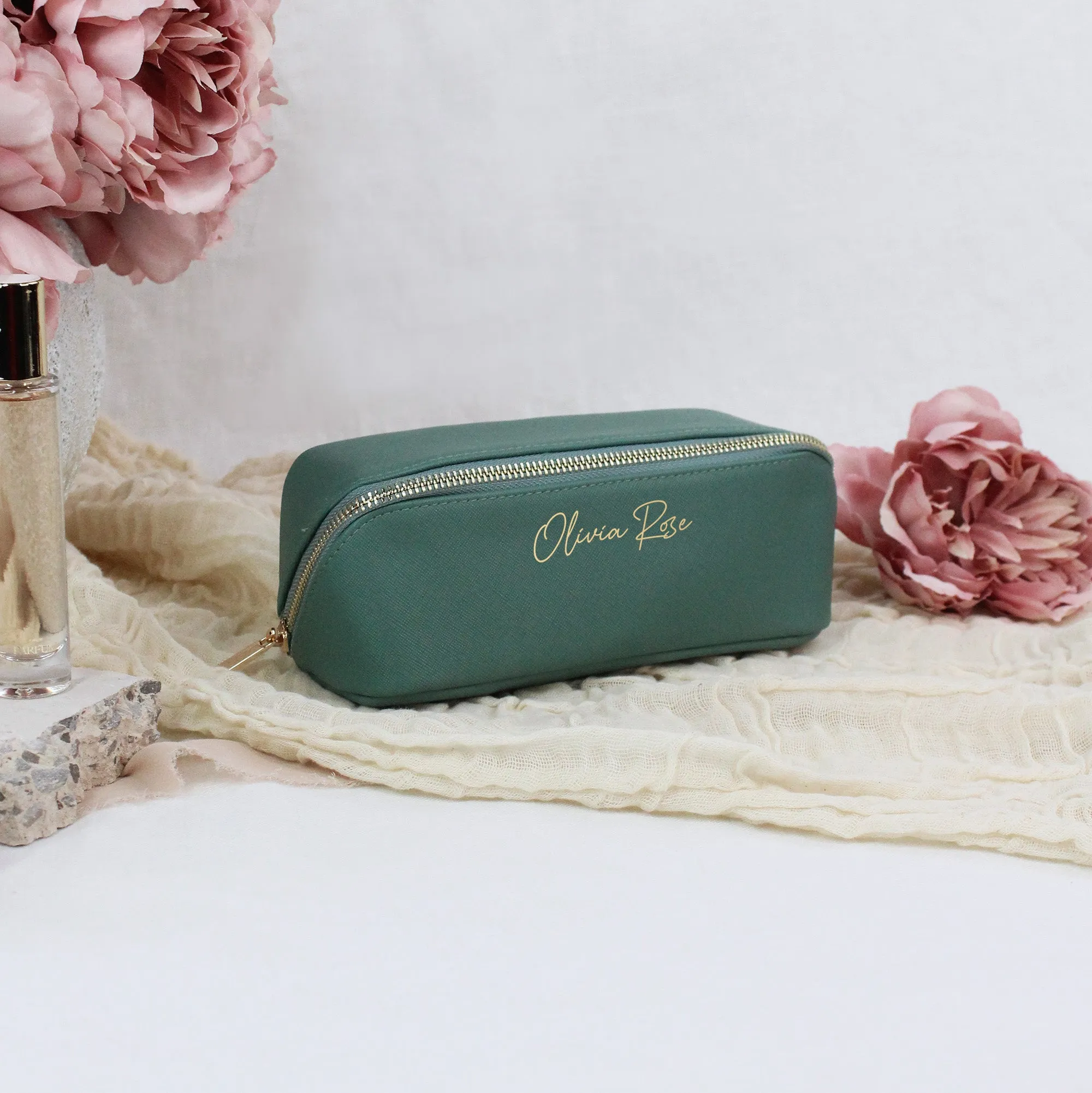 Personalised Luxury Flat Lay Bridesmaid Make Up Bag