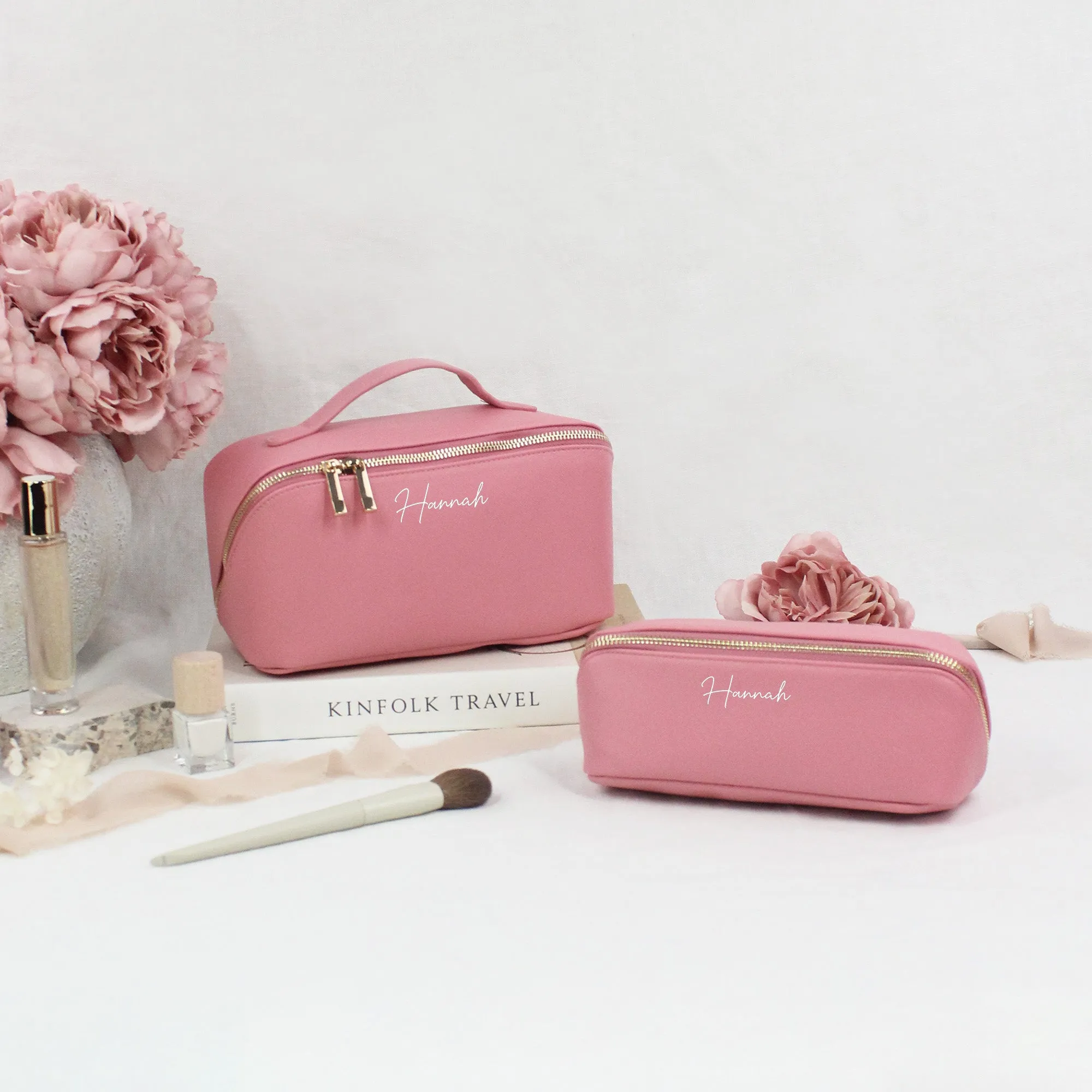 Personalised Luxury Flat Lay Bridesmaid Make Up Bag