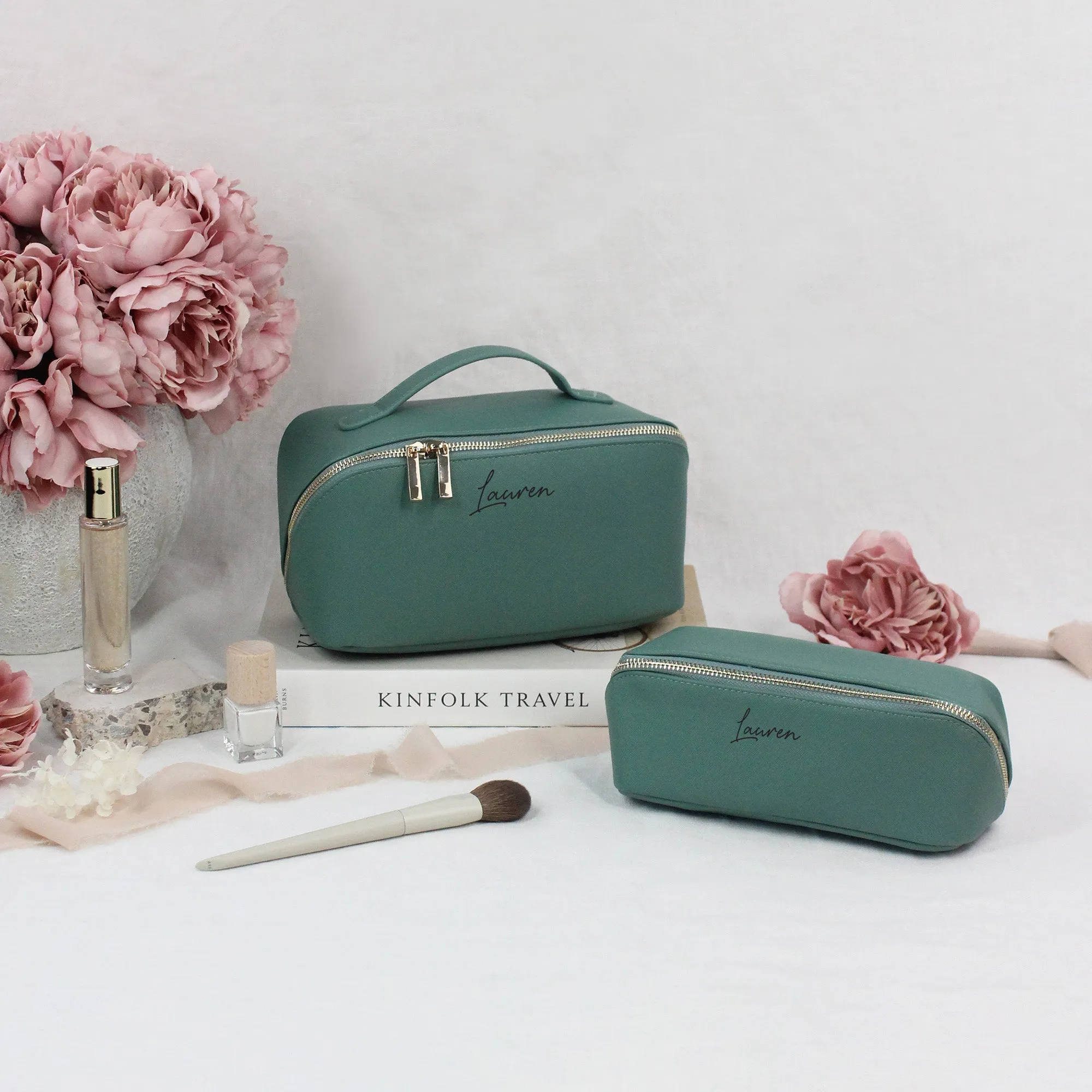 Personalised Luxury Flat Lay Bridesmaid Make Up Bag