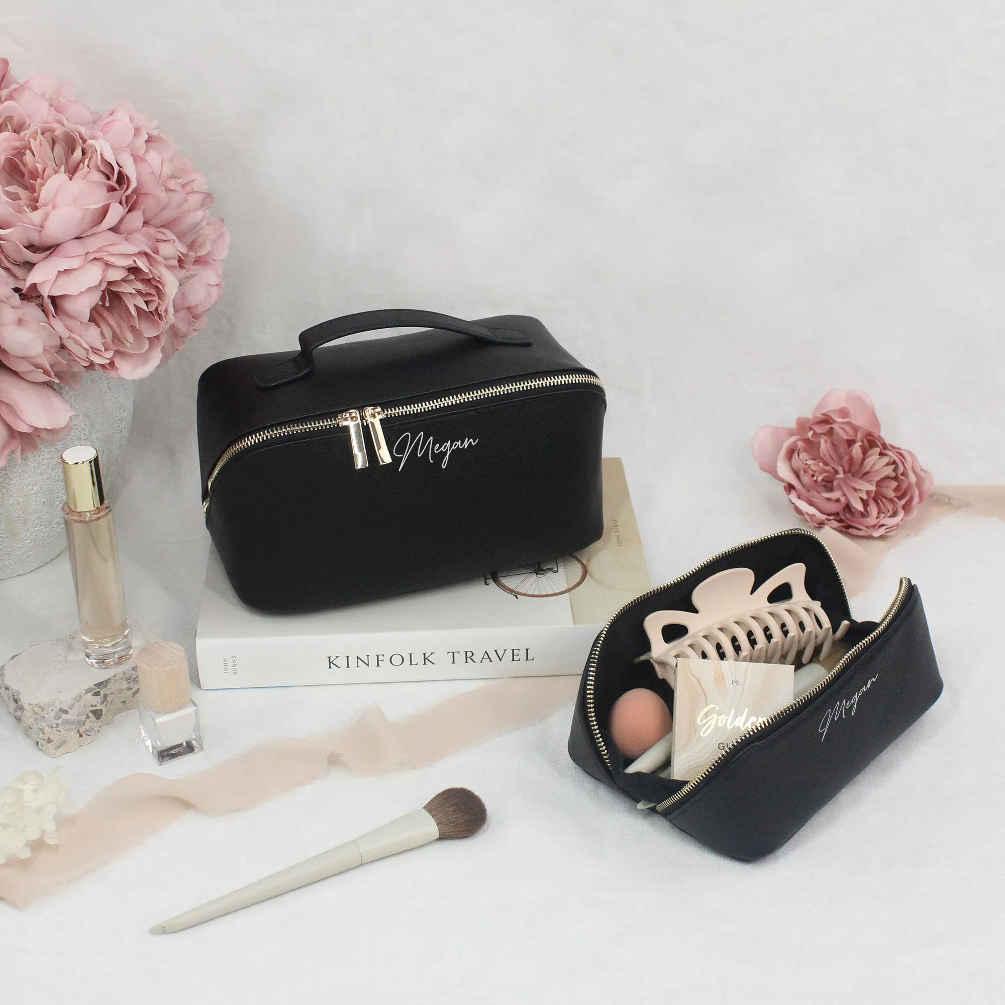 Personalised Luxury Flat Lay Bridesmaid Make Up Bag