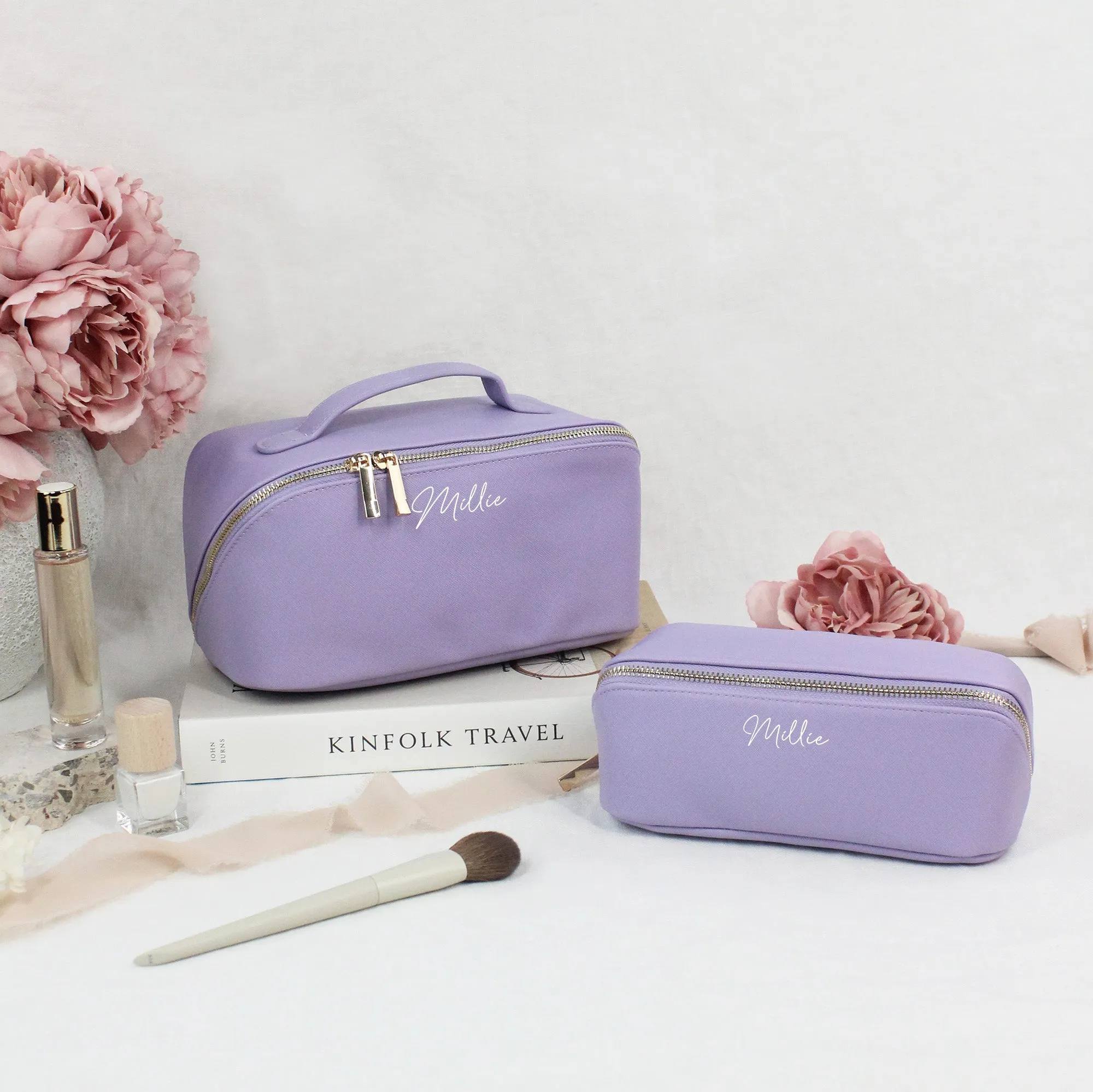 Personalised Luxury Flat Lay Bridesmaid Make Up Bag