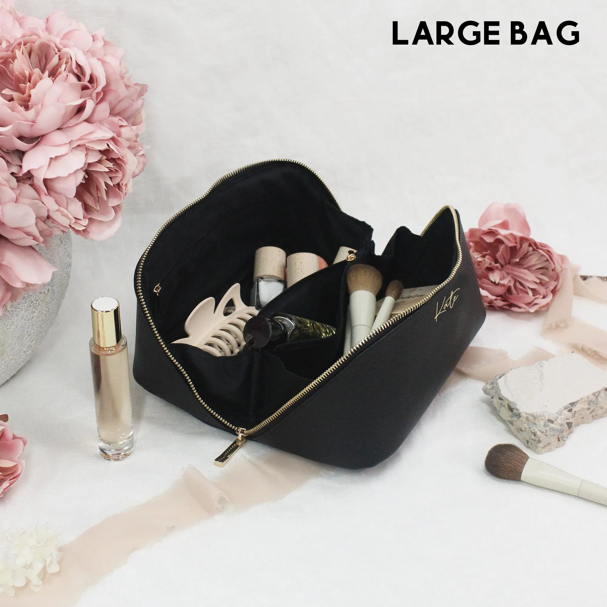 Personalised Luxury Flat Lay Bridesmaid Make Up Bag