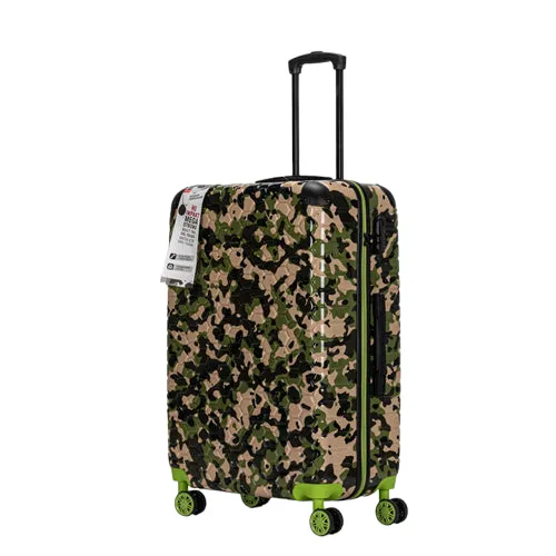 Premium Quality ABS Hard Shell Urban Camouflage Print Spinner Suitcase with Built in Lock - 26 Inch