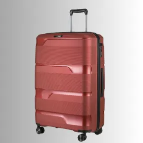 Red Hardcase Roller Luggage 28' with 360° Wheels & TSA Lock