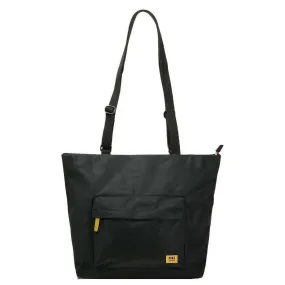 Roka Trafalgar B All Black Recycled Nylon Tote Bag - Black/Corn Yellow