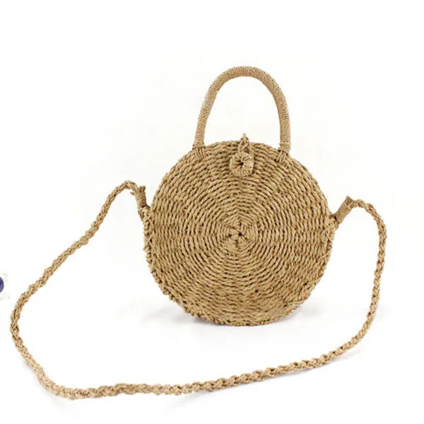 Round Straw Bags Summer Beach Bag Crossbody For Women