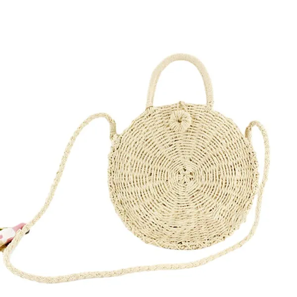 Round Straw Bags Summer Beach Bag Crossbody For Women