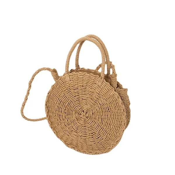 Round Straw Bags Summer Beach Bag Crossbody For Women