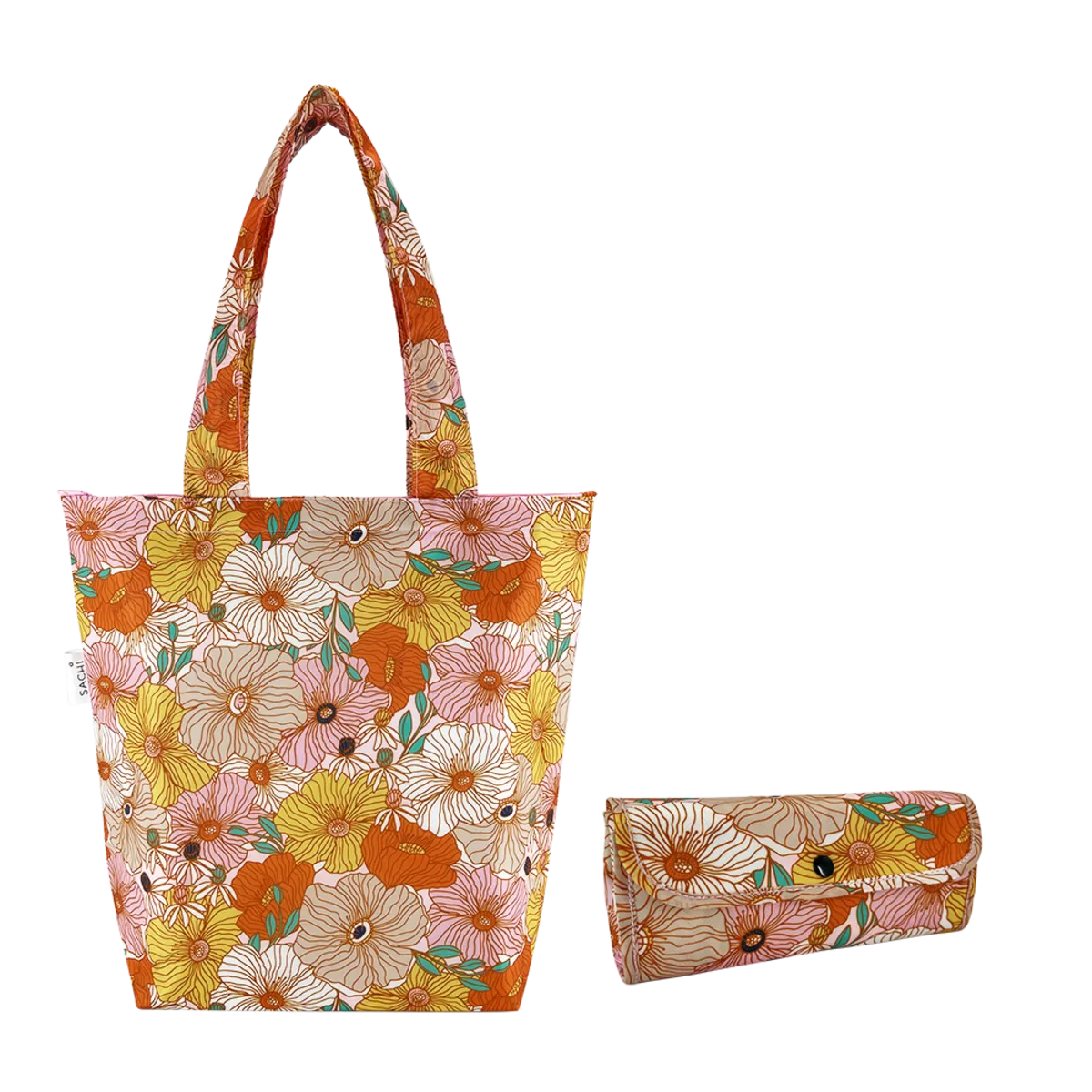 Sachi Insulated Market Tote - Retro Floral