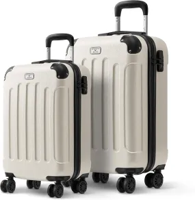 Skywander 2pc 20in & 24in Suitcase - Beige