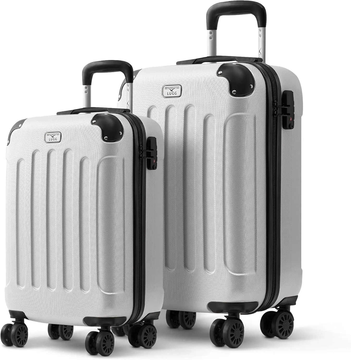 Skywander 2pc 20in & 24in Suitcase - White