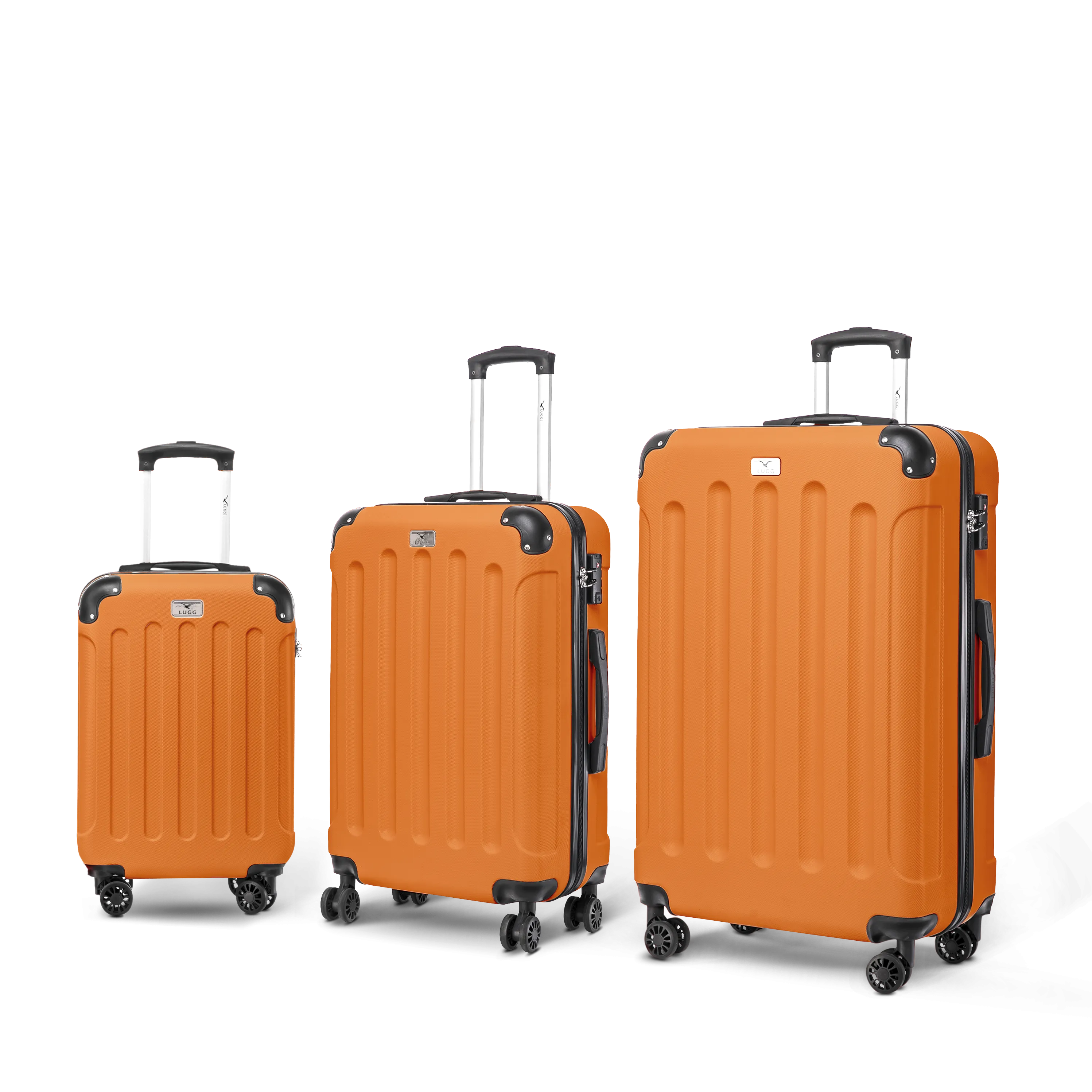 Skywander 3pc Suitcase Set in Orange