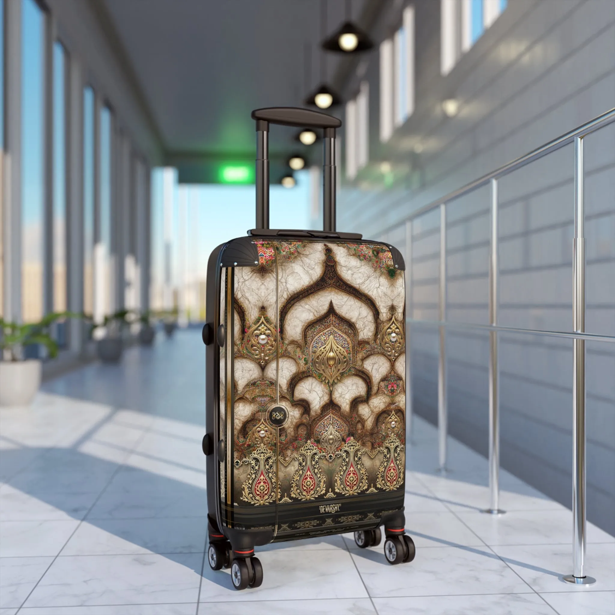 Sultans Embrace Suitcase Carry-on Suitcase Arabic Design Luggage Luxury Hard Shell Suitcase in 3 Sizes | D20199B