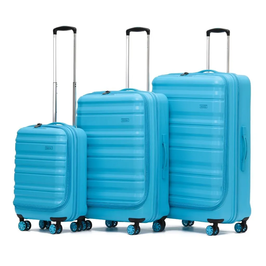 Tosca Sub Zero 2.0 3 Piece Hardsided Luggage Set - Aqua