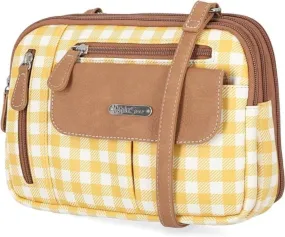 Triple Compartment Crossbody Bag