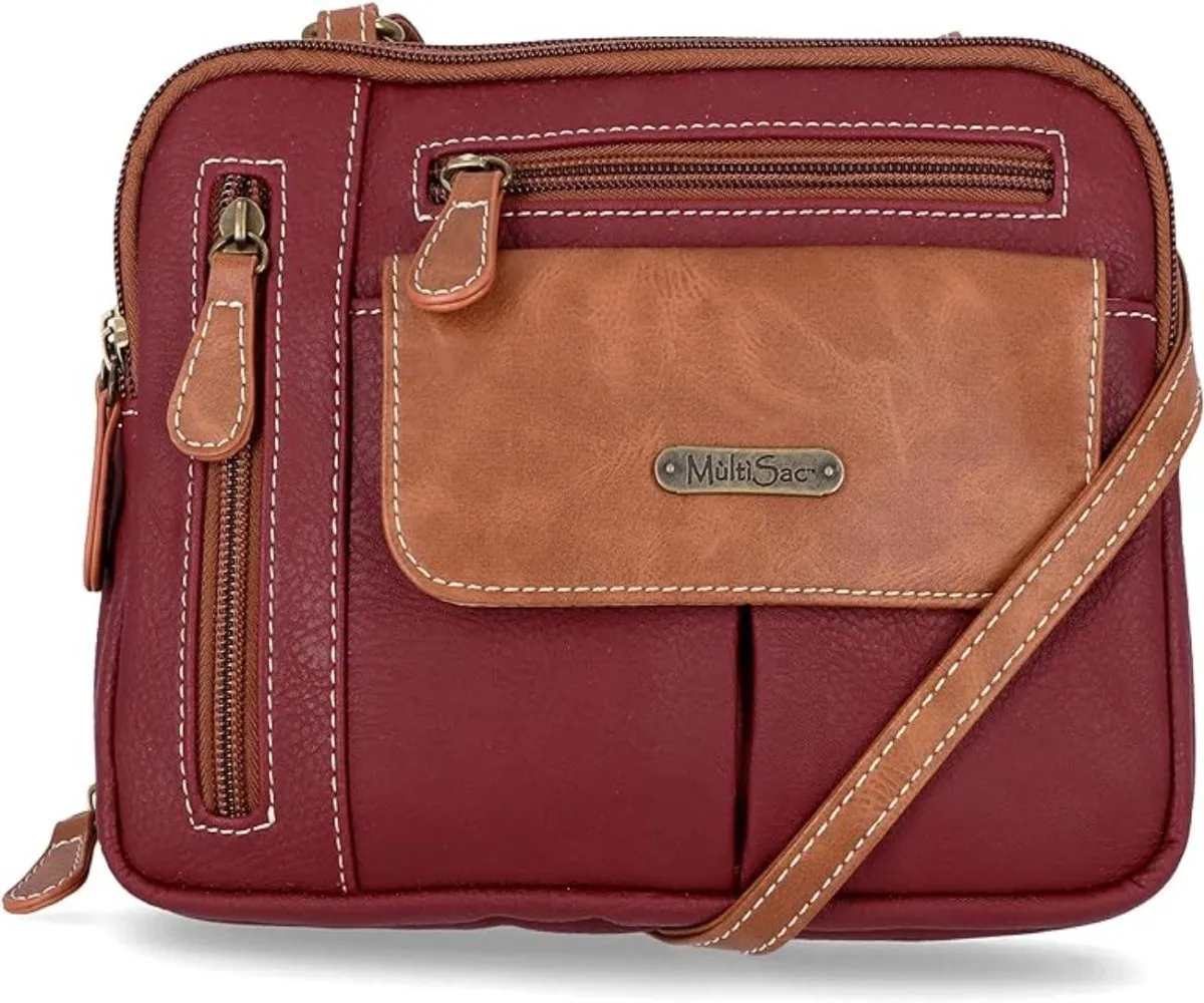 Triple Compartment Crossbody Bag