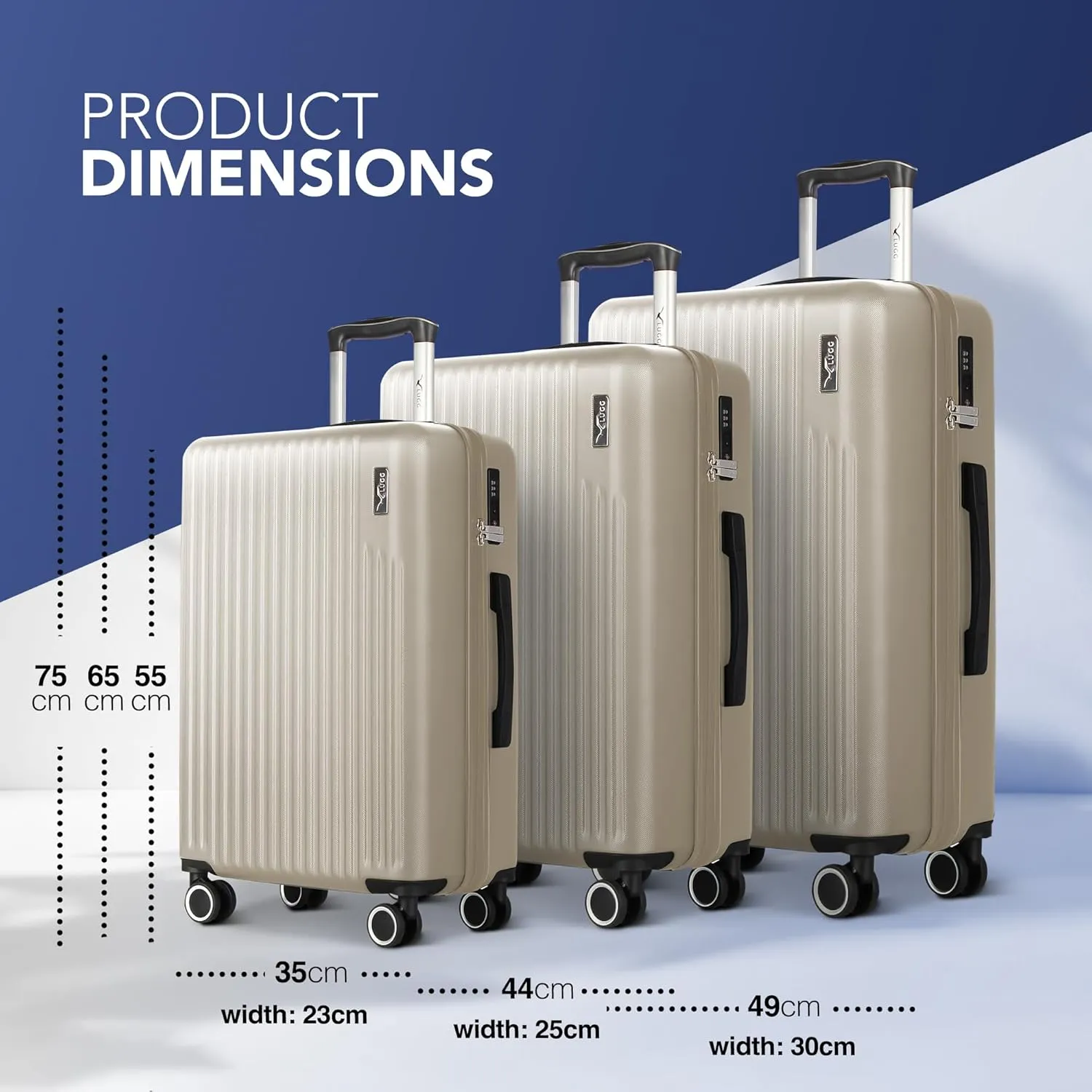 Vacay 3pc Suitcase Set in Earth