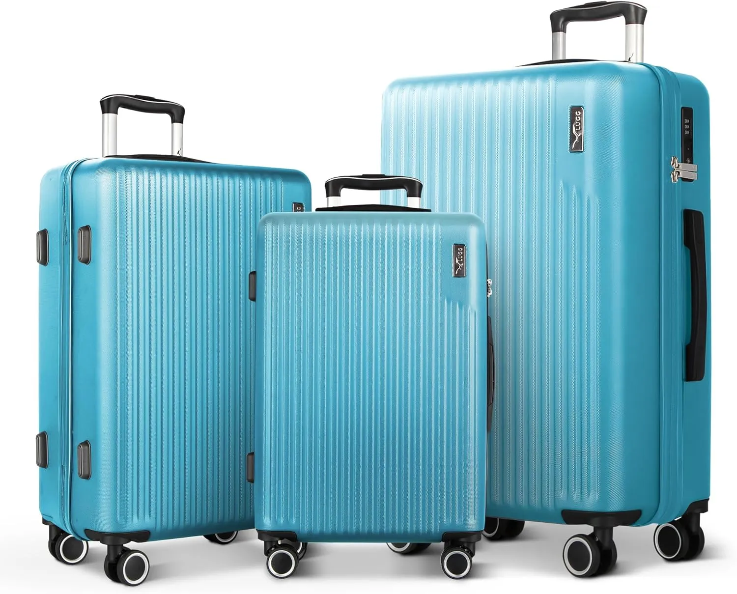 Vacay 3pc Suitcase Set in Light Blue