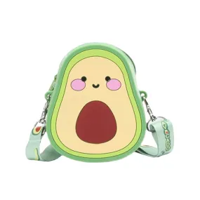 women cute strawberry avocado rubber mini crossbody bag