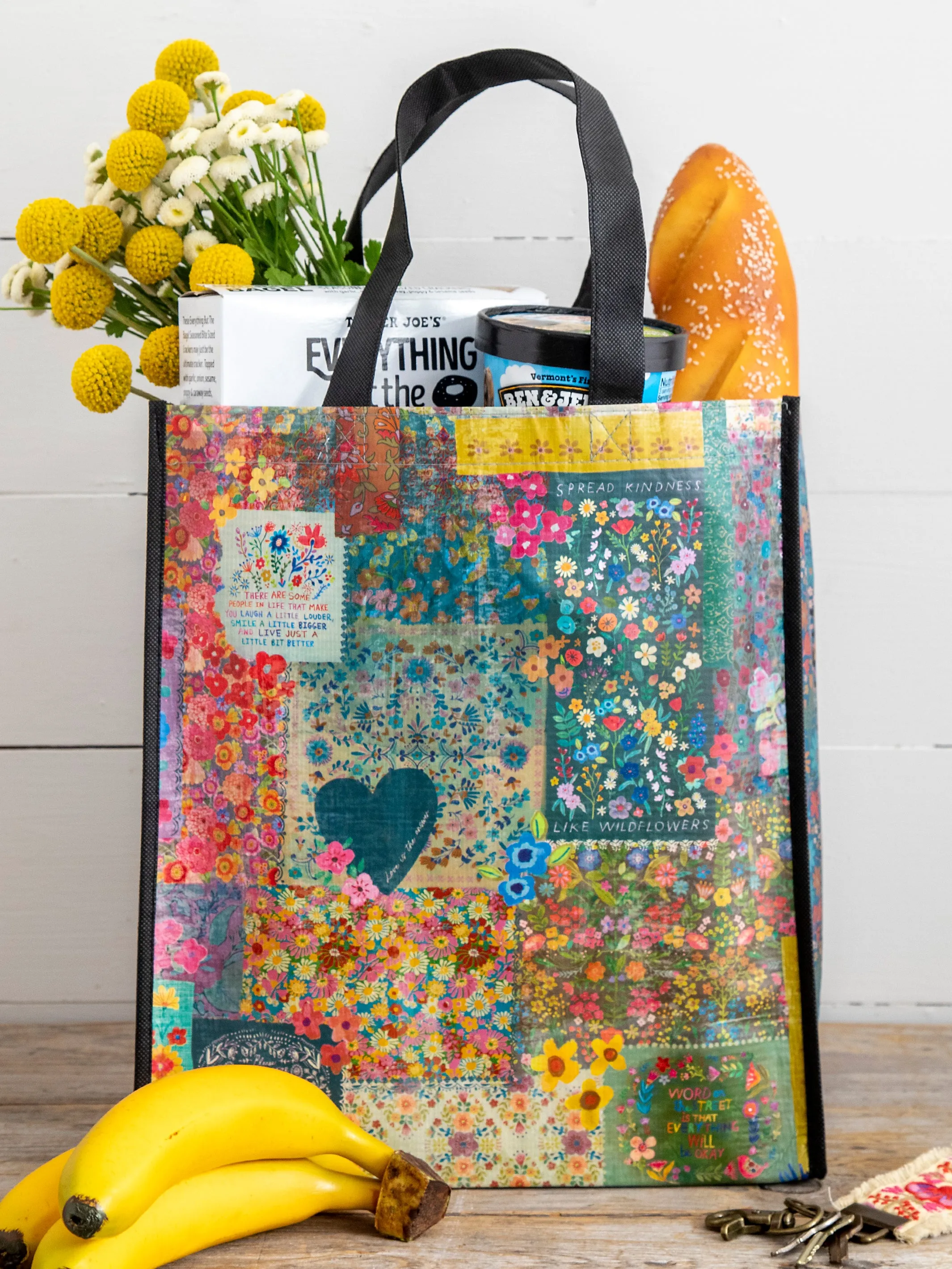 XL Happy Bag, Set of 3 - Chirp Patchwork